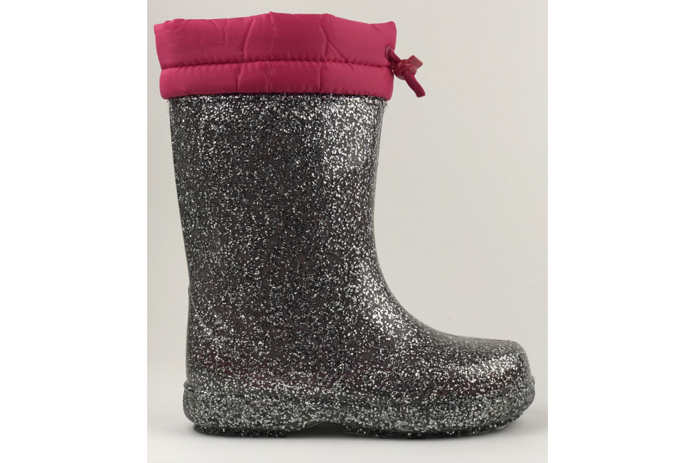 Γαλότσες Για Κορίτσι Με Glitter Σε Ασημί Χρώμα