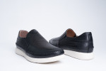 Slip-On Δερμάτινα Ανατομικά Παπούτσια Σε Μαύρο Χρώμα