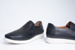 Slip-On Δερμάτινα Ανατομικά Παπούτσια Σε Μαύρο Χρώμα