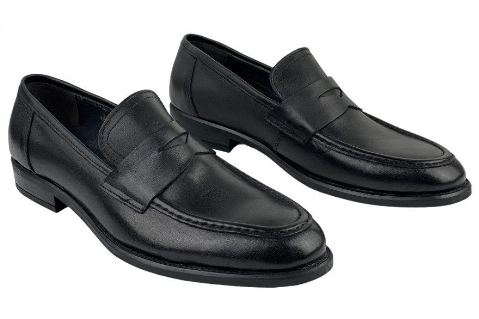 Ανδρικά Δερμάτινα Loafers Σε Μαύρο Χρώμα