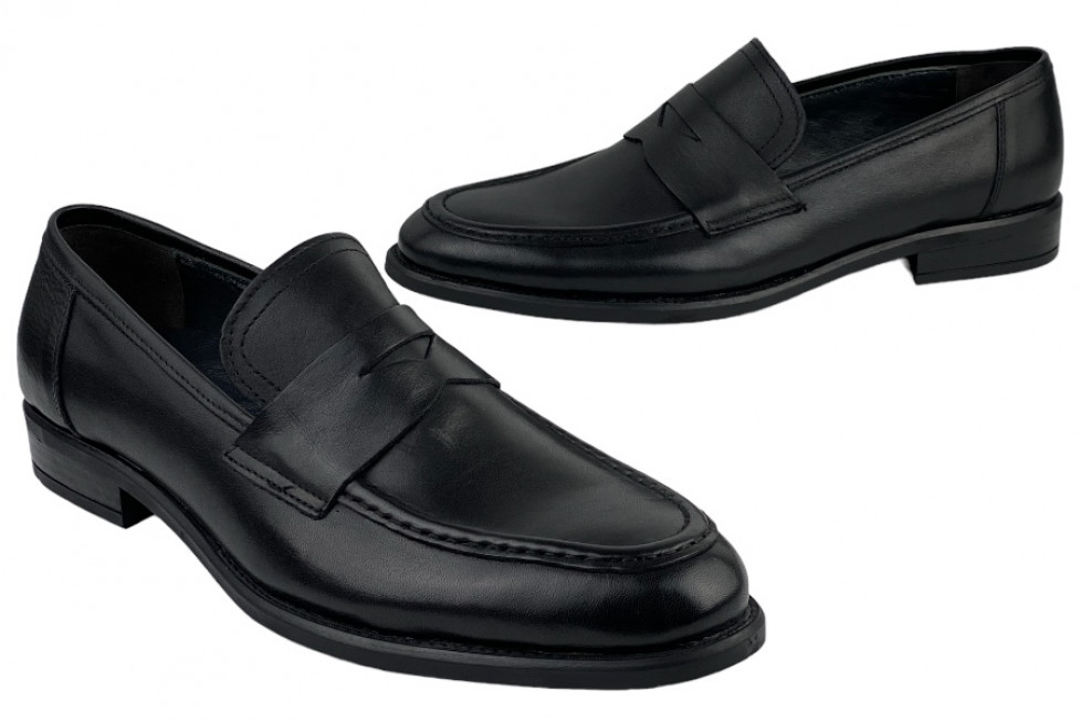 Ανδρικά Δερμάτινα Loafers Σε Μαύρο Χρώμα