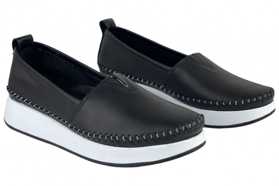 Γυναικεία Δερμάτινα Slip-On Παπούτσια