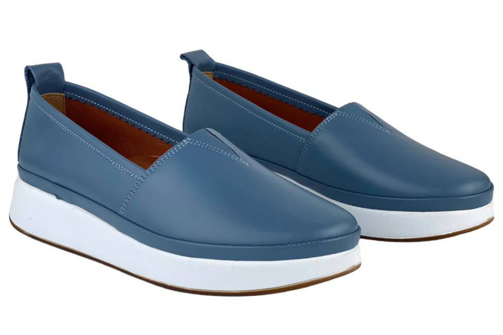 Γυναικεία Δερμάτινα Slip-On Παπούτσια