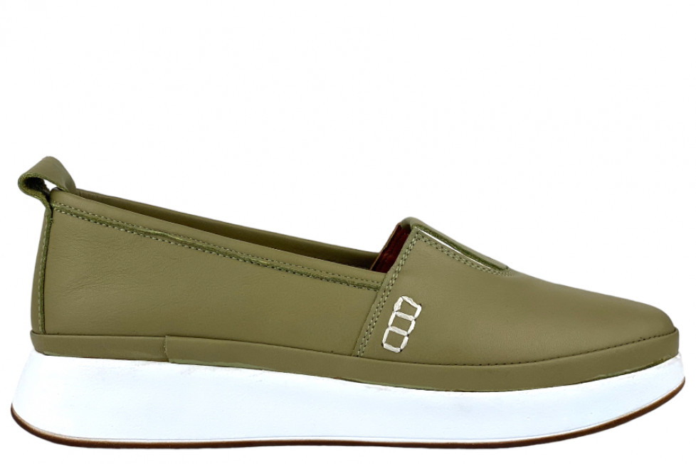 Γυναικεία Δερμάτινα Slip-On Παπούτσια