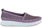 Γυναικεία Δερμάτινα Slip-On Παπούτσια Με Διάτρητο Σχεδιασμό
