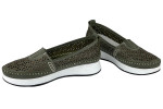 Γυναικεία Δερμάτινα Slip-On Παπούτσια Με Διάτρητο Σχεδιασμό