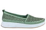 Γυναικεία Δερμάτινα Slip-On Παπούτσια Με Διάτρητο Σχεδιασμό