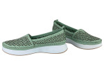 Γυναικεία Δερμάτινα Slip-On Παπούτσια Με Διάτρητο Σχεδιασμό