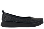 Γυναικεία Δερμάτινα Slip-On Παπούτσια Με Διάτρητο Σχεδιασμό