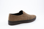 Ανδρικό Δερμάτινο SLIP - ON KHAKI