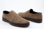 Ανδρικό Δερμάτινο SLIP - ON KHAKI