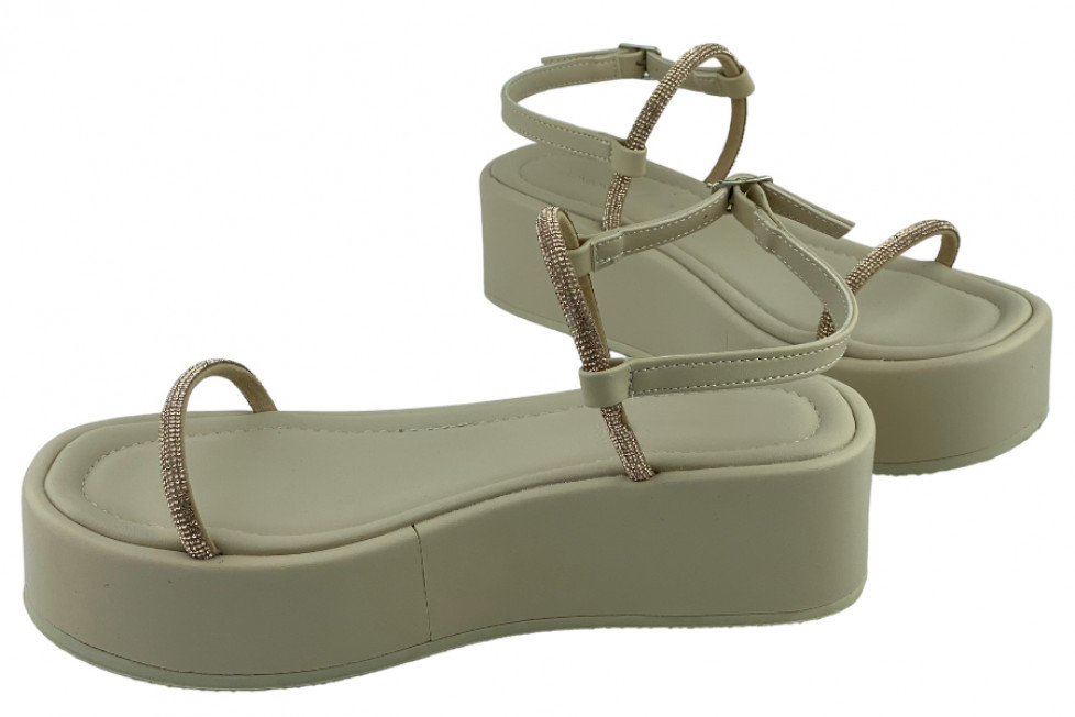 Γυναικεία Flatforms Με Strass Λουράκια