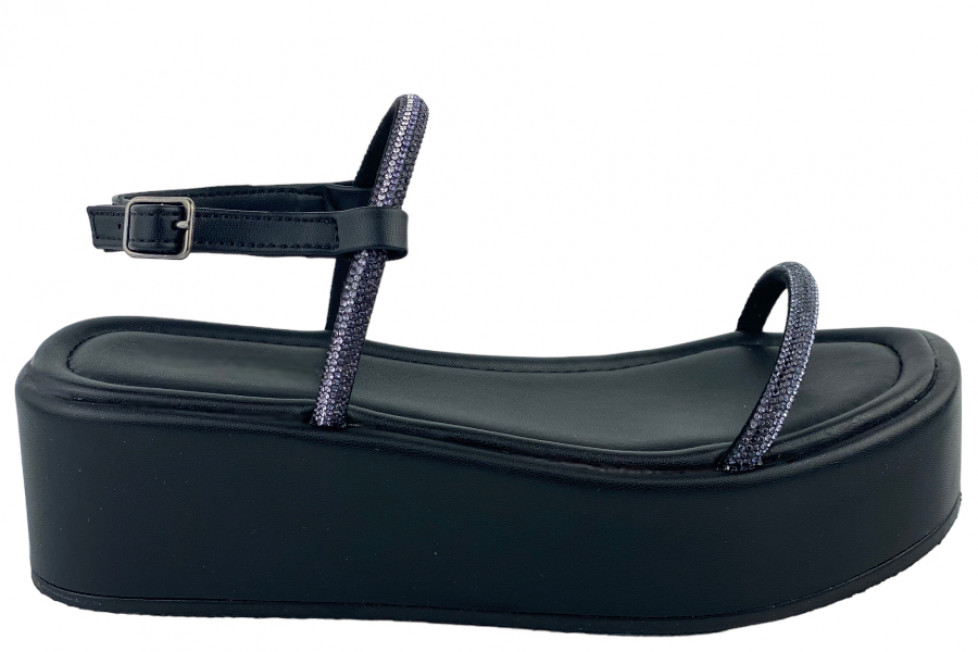 Γυναικεία Flatforms Με Strass Λουράκια