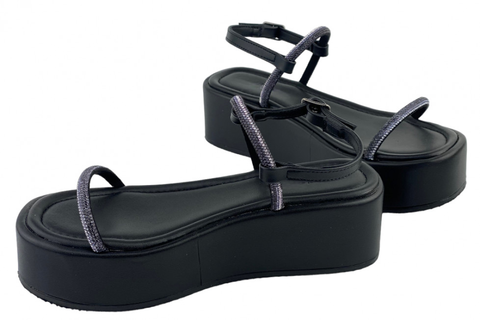 Γυναικεία Flatforms Με Strass Λουράκια