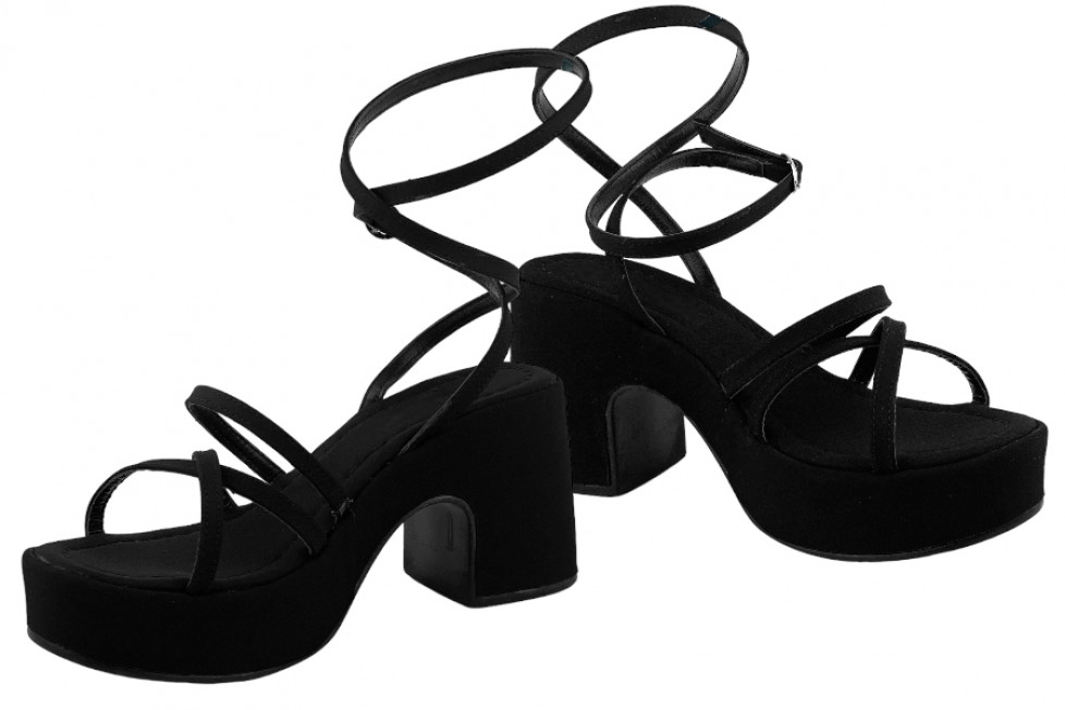 Γυναικεία Lace Up Πέδιλα Με Τακούνι