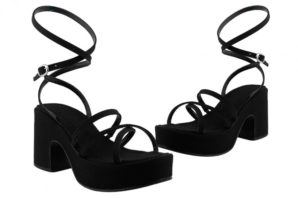 Γυναικεία Lace Up Πέδιλα Με Τακούνι