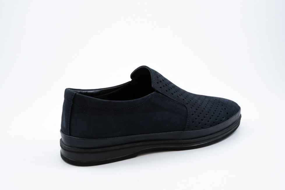Ανδρικό Δερμάτινο SLIP - ON NAVY