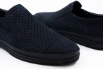 Ανδρικό Δερμάτινο SLIP - ON NAVY
