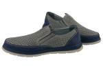 Δερμάτινα Slip-On Παπούτσια Σε Γκρι Χρώμα