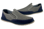 Δερμάτινα Slip-On Παπούτσια Σε Γκρι Χρώμα
