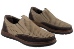 Δερμάτινα Slip-On Παπούτσια Σε Μπεζ Χρώμα