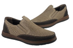 Δερμάτινα Slip-On Παπούτσια Σε Μπεζ Χρώμα