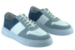 Ανδρικά Δερμάτινα Sneakers Με Λευκή Σόλα