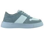 Ανδρικά Δερμάτινα Sneakers Με Λευκή Σόλα