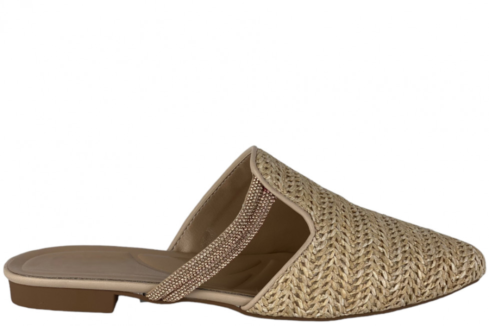 Γυναικεία Κλειστά Mules Strass Λουράκι