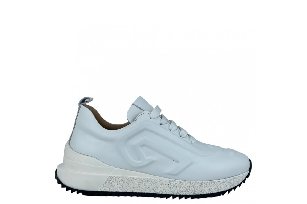 Γυναικεία Δερμάτινα Sneakers Με Σχέδιο