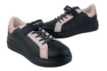 Μαύρα Sneakers Για Κορίτσι Με Ροζ Λεπτομέρεια