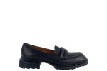 Γυναικεία Δερμάτινα Loafers Με Τετράγωνη Σόλα