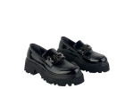 Γυναικεία Chunky Loafers Με Ασημί  Αλυσίδα