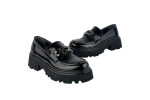 Γυναικεία Chunky Loafers Με Ασημί  Αλυσίδα