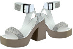 Γυναικεία Chunky Πέδιλα Με Strass Λουράκια