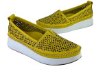 Γυναικεία Δερμάτινα Slip-On Παπούτσια Με Διάτρητο Σχεδιασμό