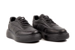 Γυναικεία Μαύρα Δερμάτινα Sneakers
