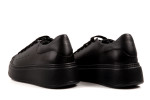 Γυναικεία Μαύρα Δερμάτινα Sneakers