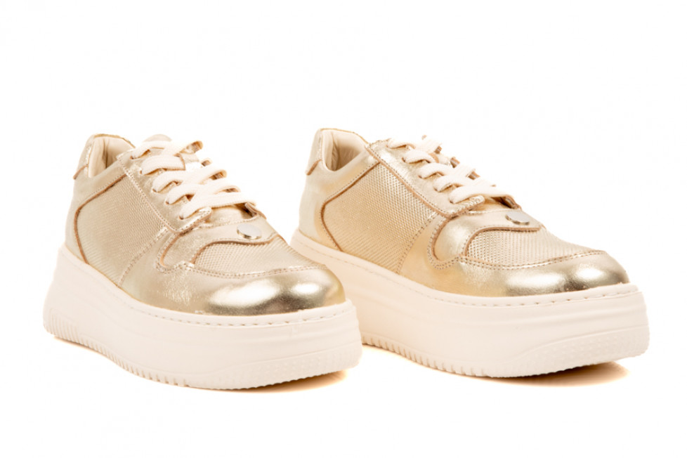Γυναικεία Δερμάτινα Sneakers Με Χοντρή Σόλα