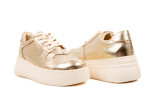 Γυναικεία Δερμάτινα Sneakers Με Χοντρή Σόλα
