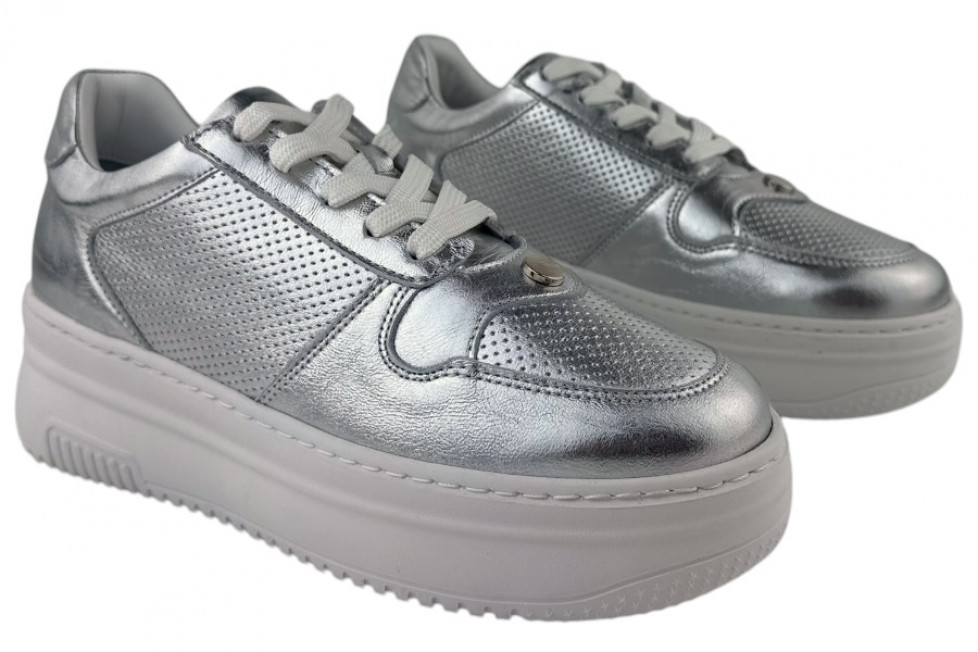 Γυναικεία Δερμάτινα Sneakers Με Χοντρή Σόλα