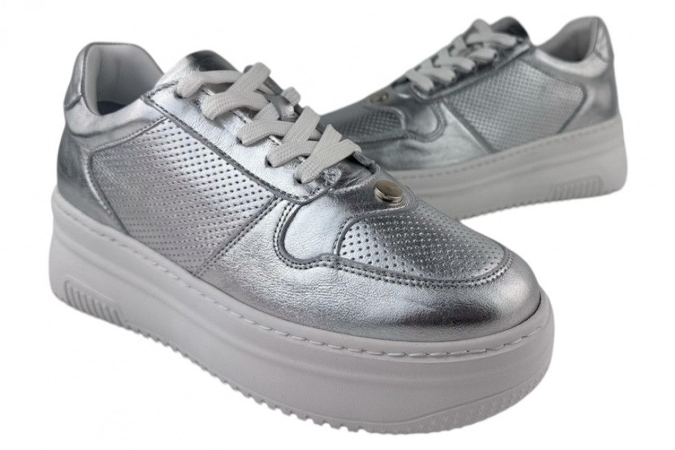 Γυναικεία Δερμάτινα Sneakers Με Χοντρή Σόλα