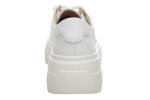 Γυναικεία Λευκά Δερμάτινα Sneakers Με Ψηλή Σόλα