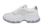 Γυναικεία Λευκά Sneakers Με Ψηλή Σόλα