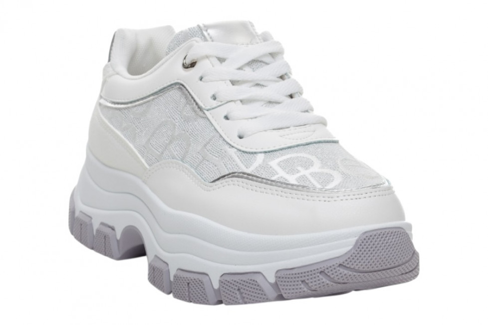 Γυναικεία Λευκά Sneakers Με Ψηλή Σόλα