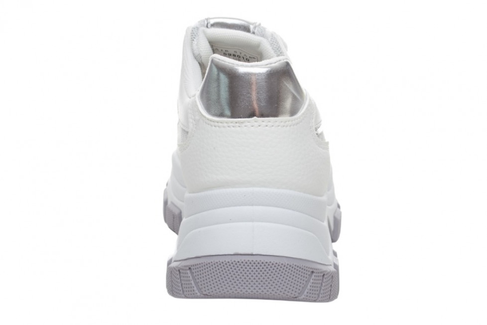 Γυναικεία Λευκά Sneakers Με Ψηλή Σόλα