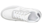 Γυναικεία Λευκά Sneakers Με Πλατφόρμα Και Ασημί Λεπτομέρειες