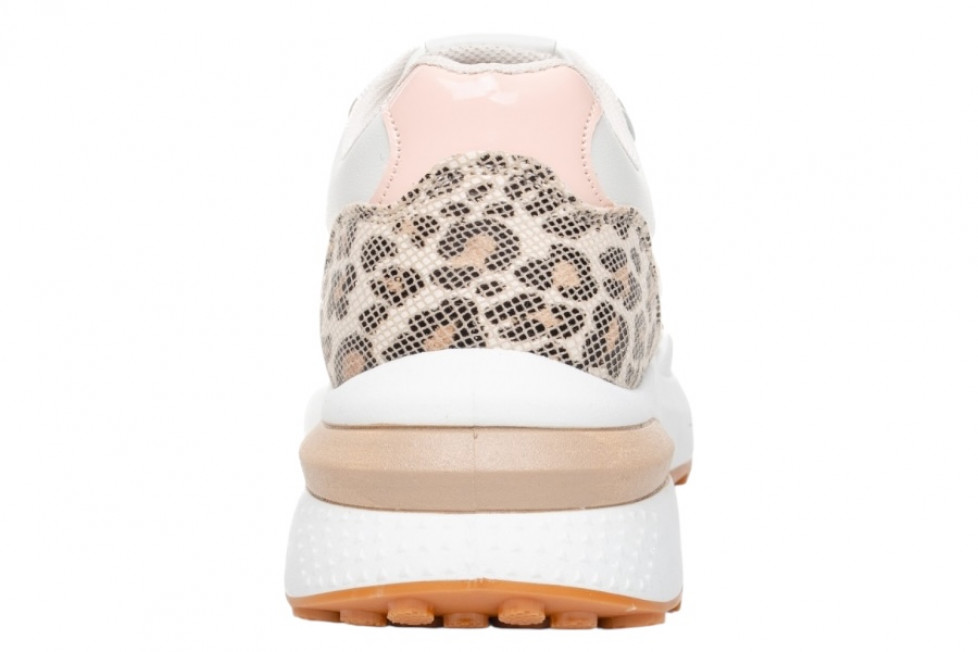 Γυναικεία Μπεζ Sneakers Με Πλατφόρμα Και Print Λεπτομέρειες