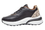 Γυναικεία Μαύρα Sneakers Με Πλατφόρμα Και Print Λεπτομέρειες