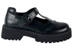 Γυναικεία Μαύρα loafers Chunky Με Μπαρέτα